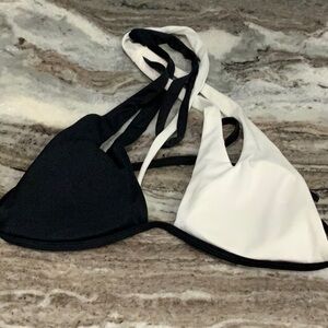 Victoria's Secret Black and White Bikini Top